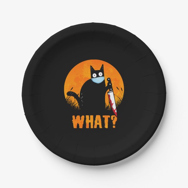 Halloween Black Cat Halloween - Pappteller (Vorderseite)
