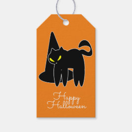 Halloween Black Cat Hat Trick oder Treat Candy Geschenkanhänger