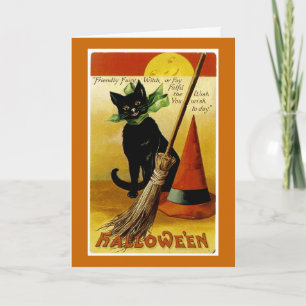 Halloween Black Cat Karte