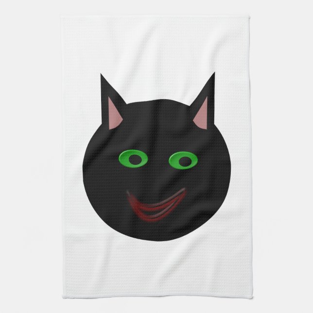 Halloween Black Cat Küchentuch (Vertikal)
