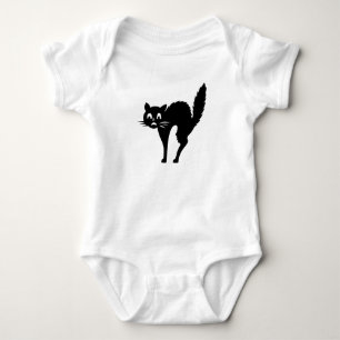 Halloween Black Cat lustig niedliches Kostüm Baby Strampler