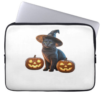 Halloween Black Cat Magic Classic T - Shirt Laptopschutzhülle