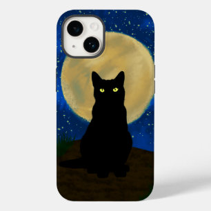 Halloween Black Cat Moonlit Silhouette Case-Mate iPhone 14 Hülle