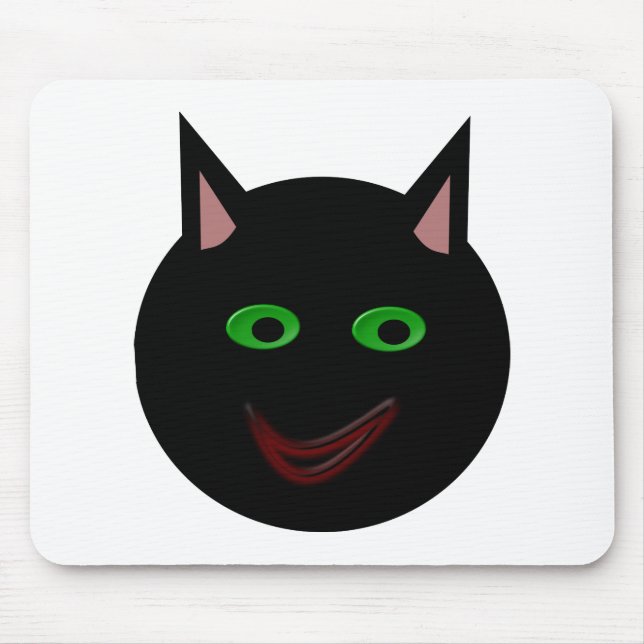 Halloween Black Cat Mousepad (Vorne)