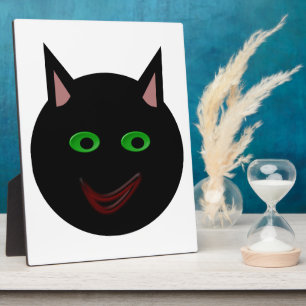 Halloween Black Cat Plaque Fotoplatte