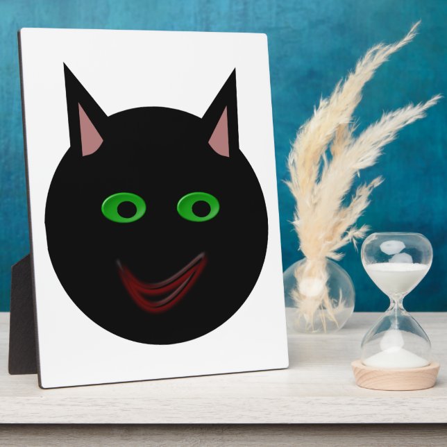 Halloween Black Cat Plaque Fotoplatte (Seite)