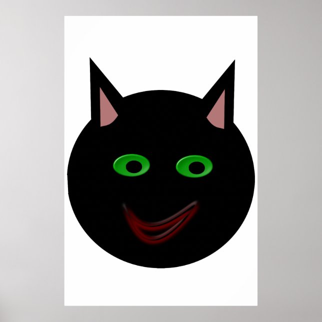 Halloween Black Cat Poster (Vorne)