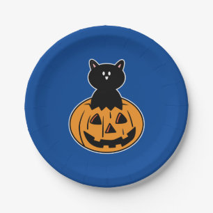 Halloween Black Cat Pumpkin Party Paper Teller