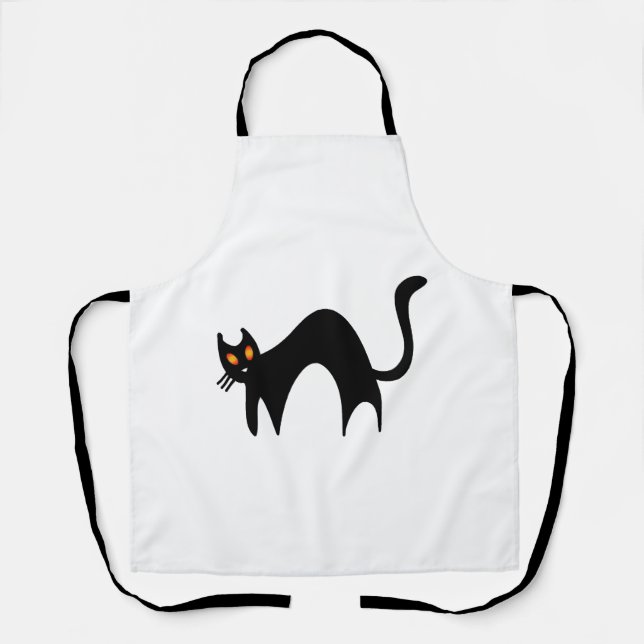 Halloween Black Cat Schürze (Vorderseite)