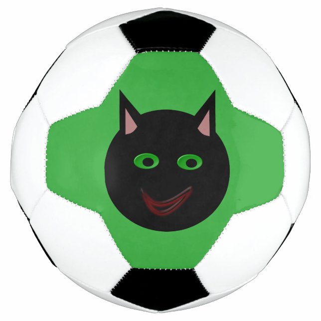 Halloween Black Cat Soccer Ball (Vorderseite)