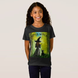 Halloween Black Cat Spooky Watercolor T-Shirt