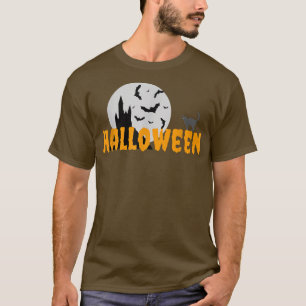 Halloween Black Cat Spuk House T-Shirt