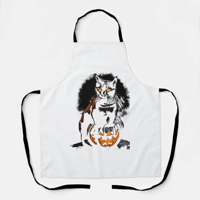 Halloween Black Cat Sticker1 Schürze (Vorderseite)