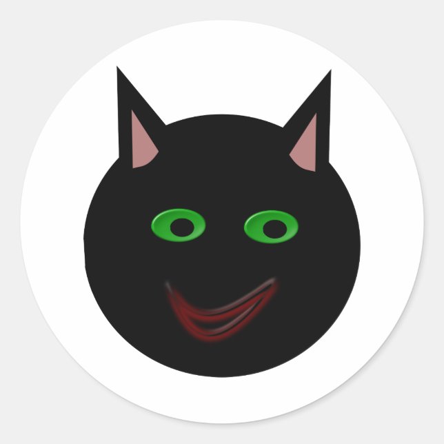 Halloween Black Cat Stickers (Vorderseite)