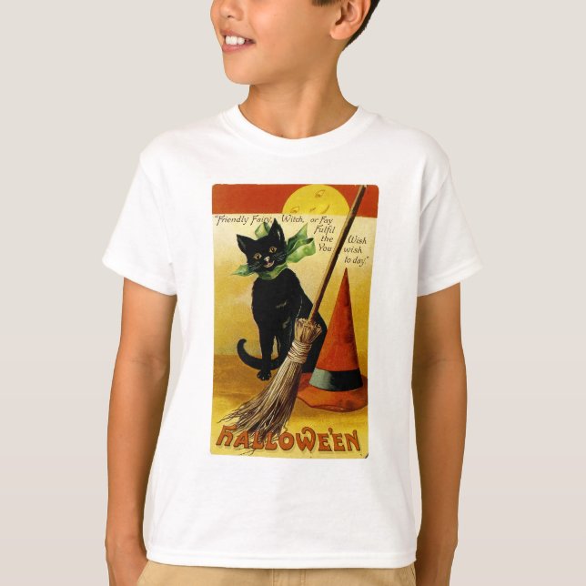Halloween Black Cat T-Shirt (Vorderseite)