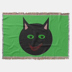 Halloween Black Cat Throw Blanket Decke
