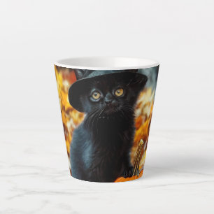 Halloween Black Cat und Pumpkin Milchtasse