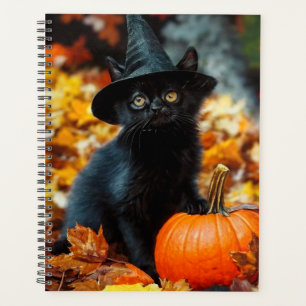 Halloween Black Cat und Pumpkin Planer