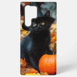 Halloween Black Cat und Pumpkin Samsung Galaxy Hülle