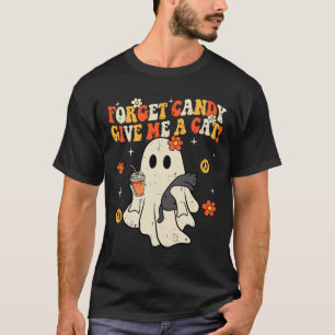 Halloween Black Cat Vergessen Süßes geben mir Katz T-Shirt