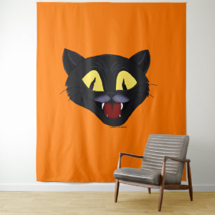 Halloween Black Cat Wandteppich