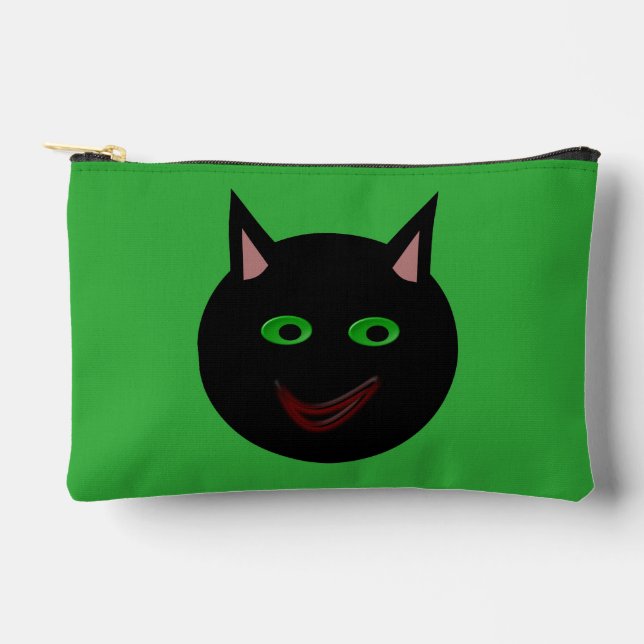 Halloween Black Cat Zubehörtasche (Vorderseite)