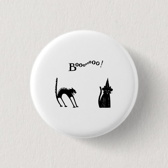 Halloween Black Cats Button (Vorderseite)