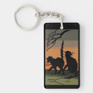 Halloween Black Cats - Schlüsselanhänger