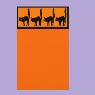 Halloween Black Cats Stationary Briefpapier