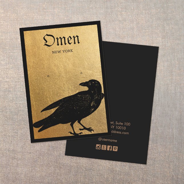 Halloween Black Crow Gold Earring (Von Creator hochgeladen)