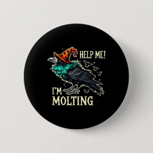 Halloween Black Crow helfe mir! Ich schwinke! Funn Button