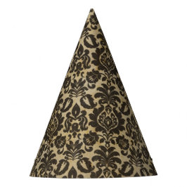 Halloween Black Damask Grunge Party Partyhütchen