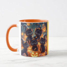 Halloween Black Kittens Tasse
