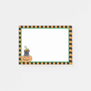 Halloween Black Lab Post-it Klebezettel