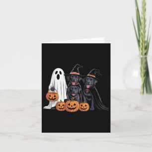 Halloween Black Labrador Liebhaber Pumpkins Spook Karte