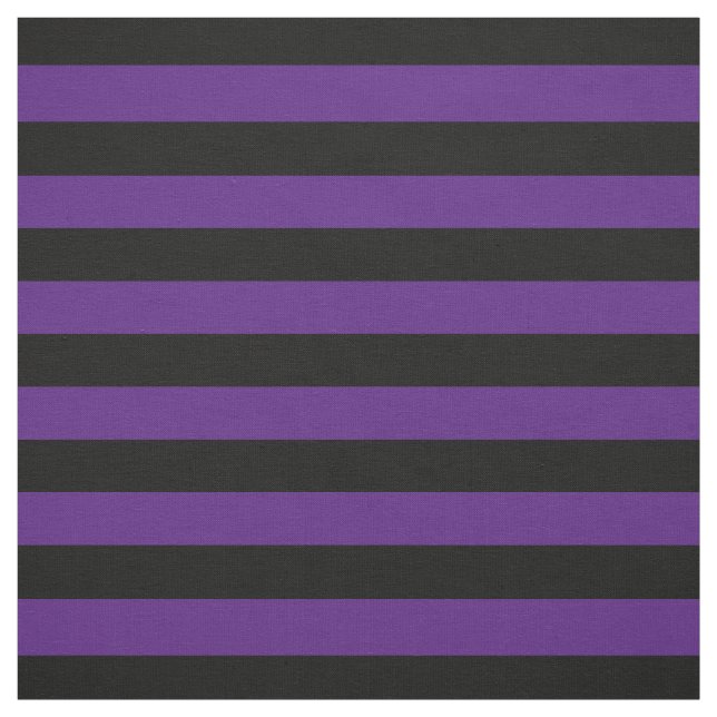 Halloween Black Lila Stripes Pattern Moderner Chic Stoff (Muster)