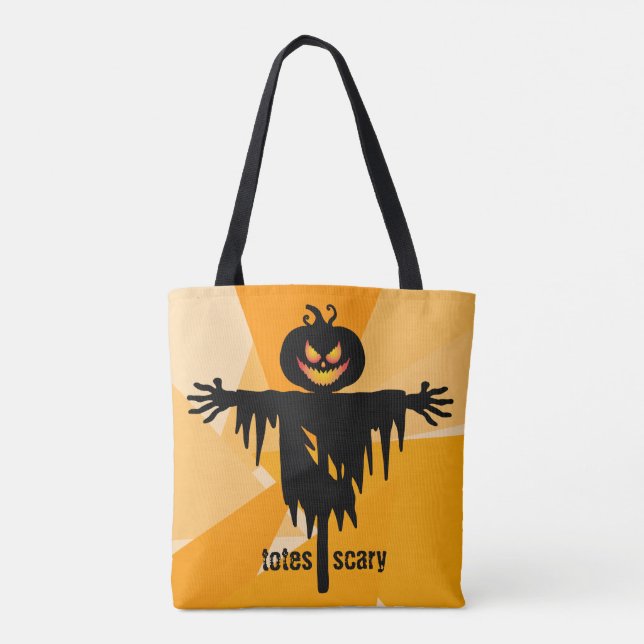 Halloween Black Orange Scarecrow Tasche (Rückseite)