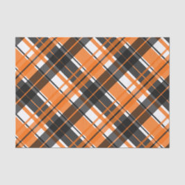Halloween Black Orange und White Kariert Seidenpapier