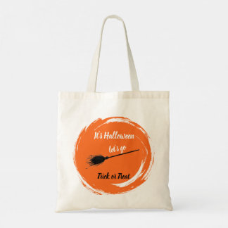 Halloween Black Orange YOUR NAME Tragetasche