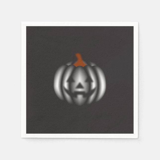 Halloween black pumpkin  serviette (Vorderseite)