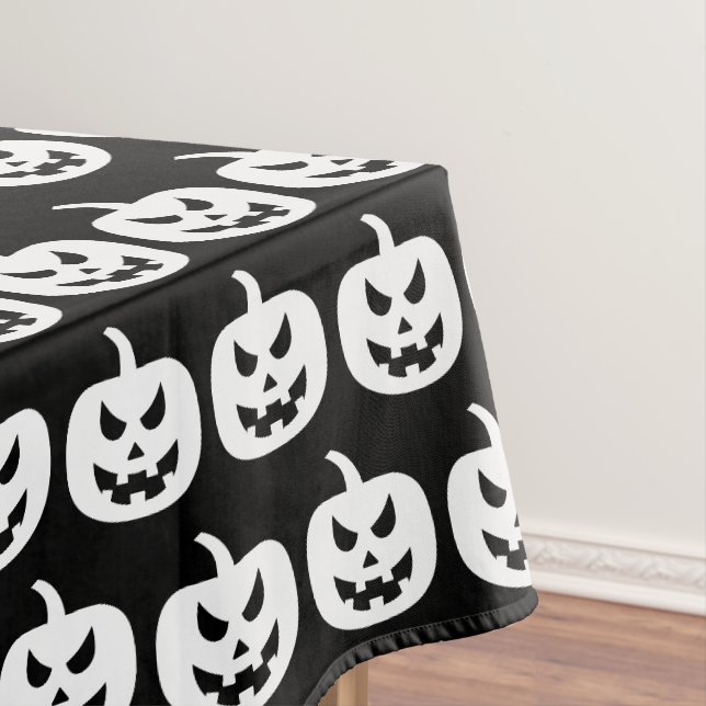 Halloween Black Pumpkins Muster Spooky Beängstigen Tischdecke (Beispiel)