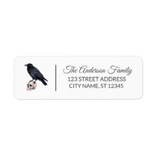 Halloween Black raven crow Custom Familienname