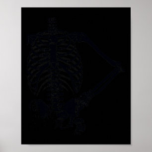Halloween Black Skeleton Hand auf Angesagt Poster