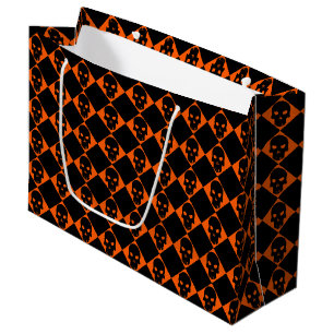 Halloween Black Skull Große Geschenktasche Geschenktüte