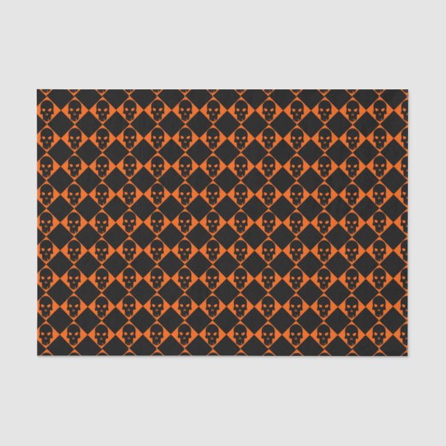 Halloween Black Skull Tissue Paper Seidenpapier (Vorderseite)