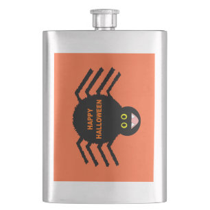 Halloween Black Spiask Flachmann