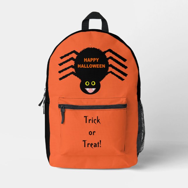 Halloween Black Spider Custom Bedruckter Rucksack (Vorderseite)