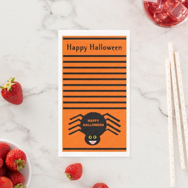 Halloween Black Spider Custom Serviette (Beispiel)