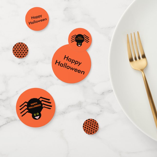 Halloween Black Spider Custom Table Confetti Konfetti (Gruppe)