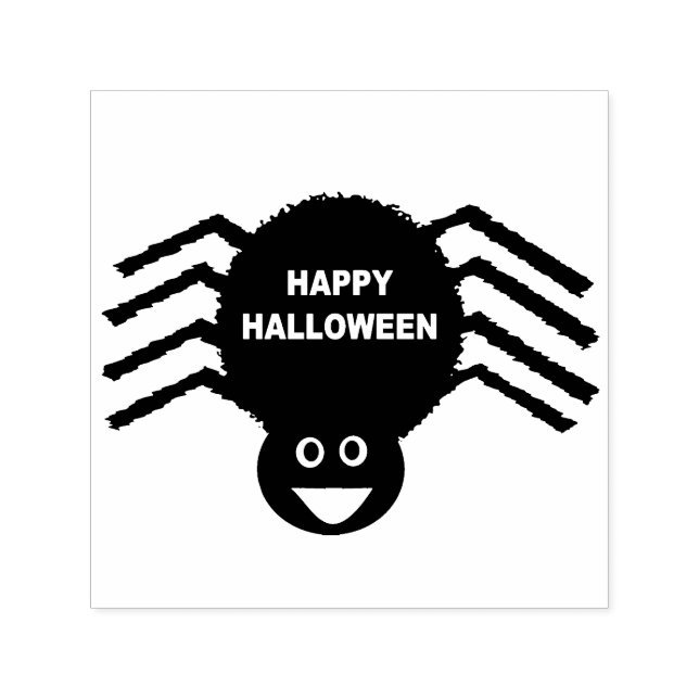 Halloween Black Spider Self Inking Briefmarke Permastempel (Design)